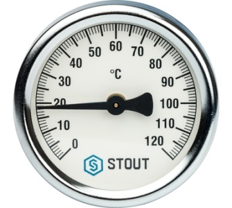 Термометр биметаллический накладной с пружиной Корпус Ø 63 мм