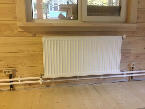 Монтаж отопления в деревянном доме: радиатор стальной панельный