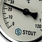 Термометр биметаллический с погружной гильзой Корпус Ø 100 мм, гильза 50 мм 