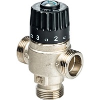 Термостатический смесительный клапан для систем отопления и ГВС 1 1/4"  НР   30-65°С KV 3,5, централ